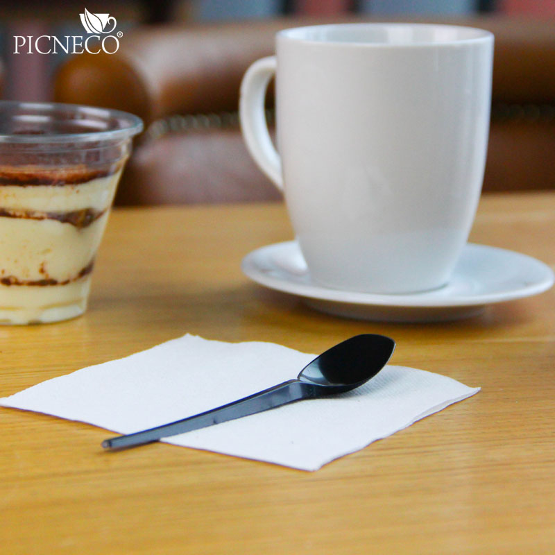 товар Пластиковая чайная черная ложка ПРЕМИУМ, 130 мм SPP204C