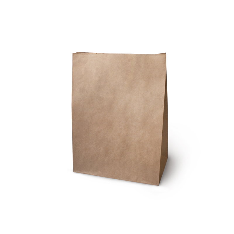 Бумажный крафт пакет без ручек, с прямоугольным дном, 250*160*350 мм