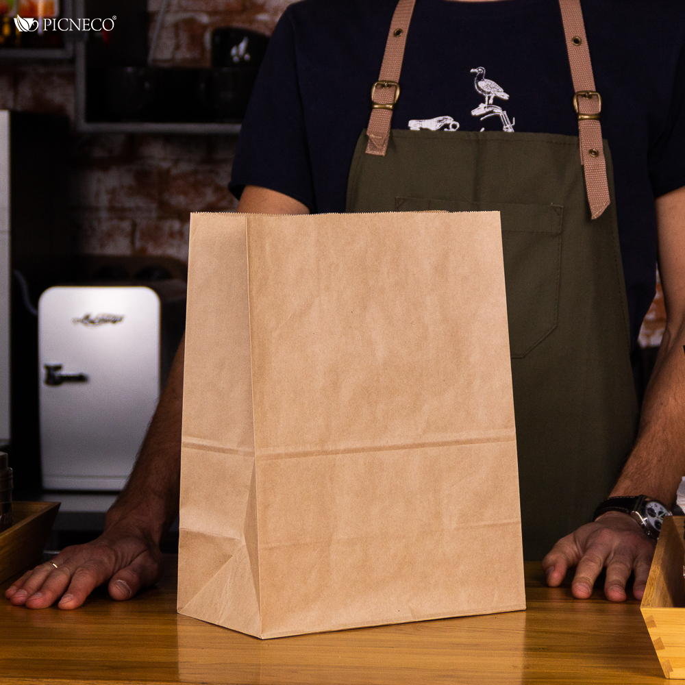 товар Бумажный крафт пакет без ручек, с прямоугольным дном, 250*160*350 мм KPD126