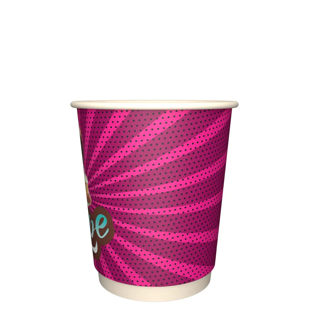 товар Бумажный стакан с рисунком "Фанки Котики" 250 мл, двухслойный STD225Fc