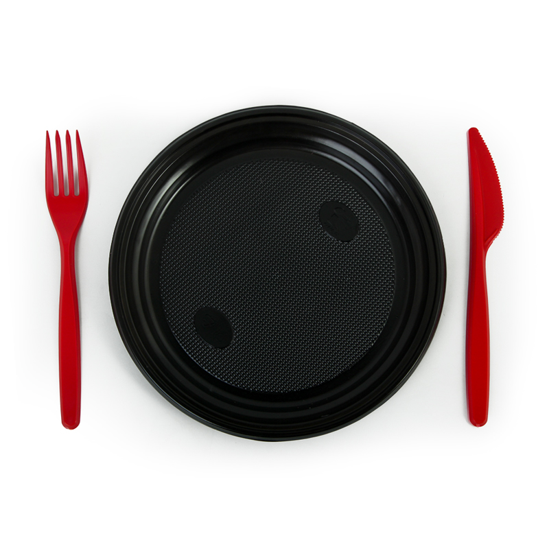 товар Тарелка Элит пластиковая 205 мм черная TLP205C