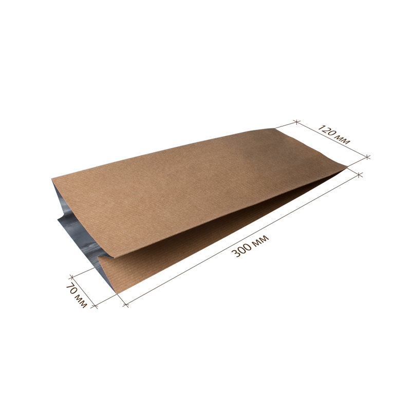 товар Бумажный плоский и метализированный крафт пакет, 120*70*300 мм TR120Kr