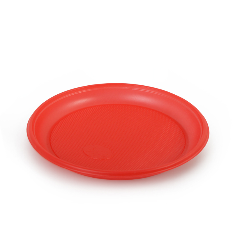 Тарелка пластиковая 165 мм, красная