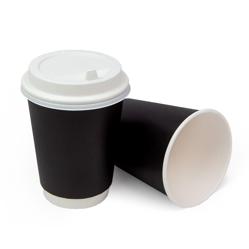 товар Бумажный двухслойный стакан 350 мл черный STDC035