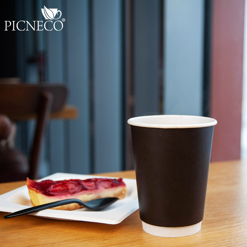 товар Бумажный двухслойный стакан 350 мл черный STDC035