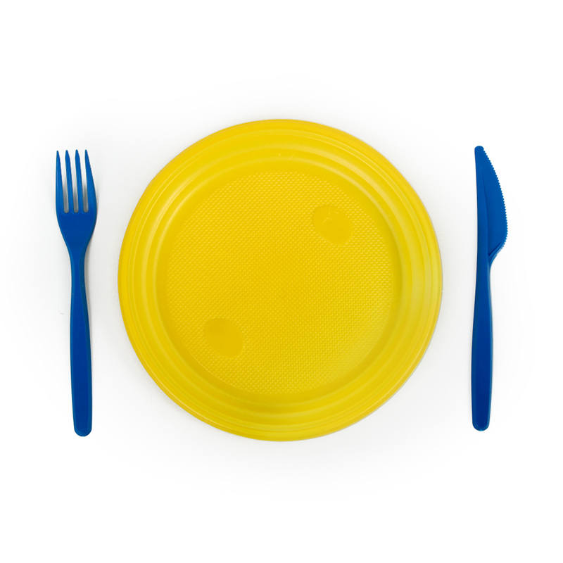 товар Тарелка пластиковая 205 мм, желтая TLP205Y