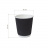 Бумажный гофрированный стакан, черный, 250 мл (макс. 290 мл)