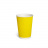 Бумажный гофрированный стакан, желтый, 400 мл (макс. 450 мл)
