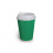 Бумажный гофрированный стакан, зеленый, 400 мл (макс. 450 мл)