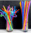 Пластиковые трубочки цветные с изгибом, длинная гофра, 260*6 мм