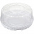 Коробка для торта [крышка] пластиковая круглая прозрачная, 317*110 мм