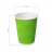 Гофрированный бумажный стакан 350 мл, зеленый, волна