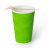 Гофрированный бумажный стакан 400 мл, зеленый, волна