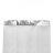 Бумажный фольгированный пакет, 150*90*310 мм, белый с плоским дном