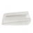 Бумажный крафт пакет с плоским дном и окном, белый, 140(окно-50)*50*235 мм