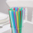 Пластиковые трубочки в индивидуальной упаковке цветные прямые 240*8 мм