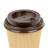 Крышка для горячих напитков с откидным питейником, коричневая глянцевая, 80 мм