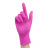 Перчатки нитриловые, неопудренные, текстурированные на пальцах, ярко-розовые, S