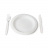 Одноразовая тарелка, белая, 178 мм