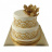 Подложка для торта квадратная ламинированная, золото, 220*220*0,8-1 мм