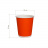Двухслойный рифленый бумажный стакан, оранжевый, 250 мл (макс. 270 мл)