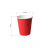 Бумажный стакан 250 мл (макс. 280 мл), однослойный, d=80мм, красный