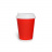 Бумажный рифленый двухслойный стакан, красный, 360 мл (макс. 420 мл)