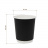 Бумажный двухслойный стакан 250 мл черный