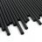 Трубочки прямые, пластиковые, черные, 240 мм, d=8 мм