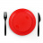 Тарелка пластиковая 205 мм, красная