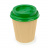 Крышка для горячих напитков с откидным питейником, зеленая глянцевая, 80 мм