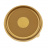 Золотистое дно для пирожных, круглое, к купольной крышке, 90*80 мм