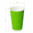 Гофрированный бумажный стакан 400 мл, зеленый, волна