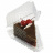 Прозрачный контейнер для кусочка торта треугольный с крышкой, 120*90*60 мм